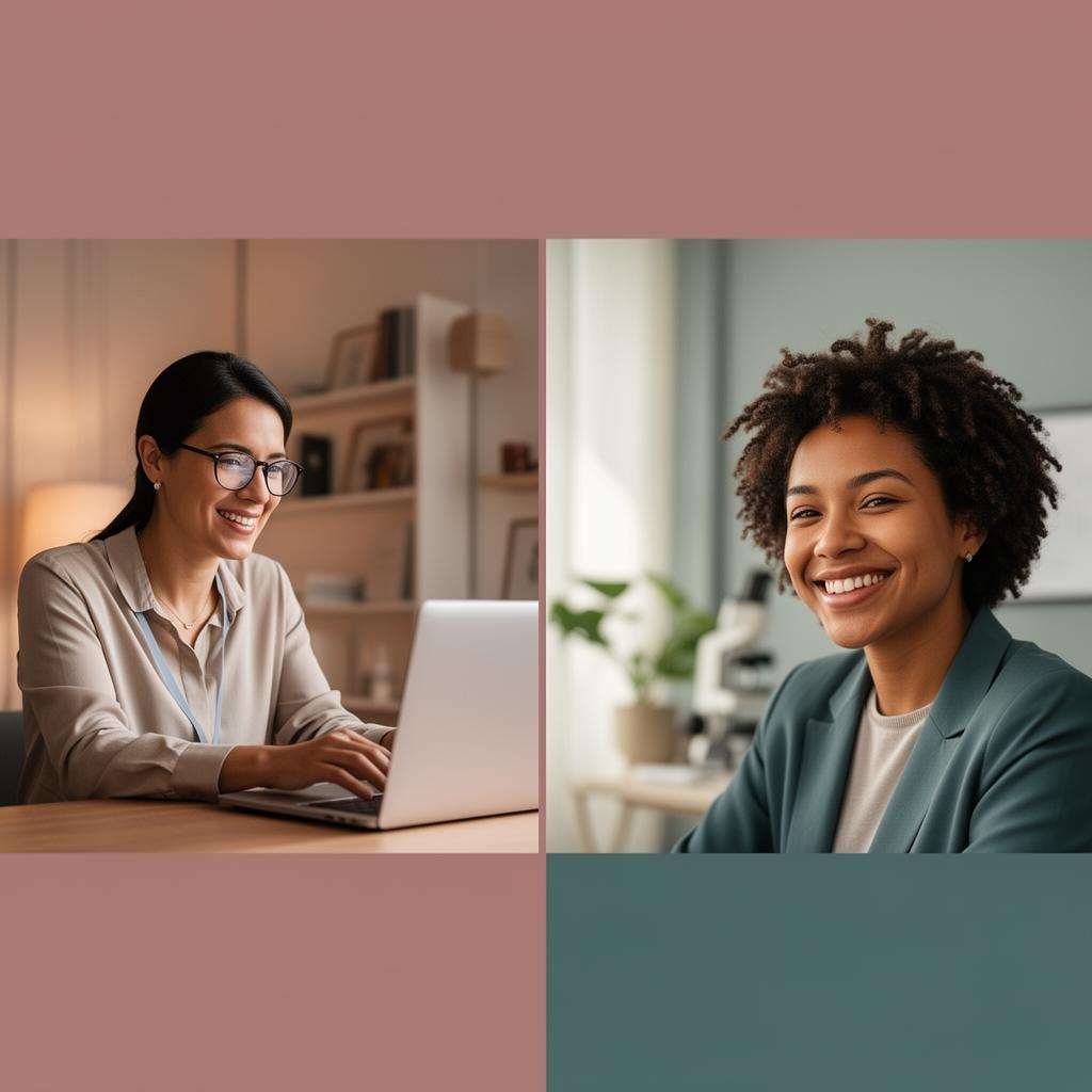 Mentor and mentee on a video call